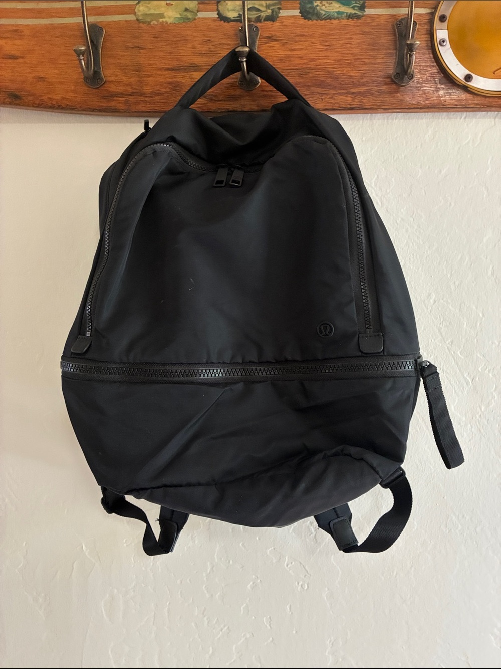 lululemon athletica Black Minimalist Zip-Front Backpack